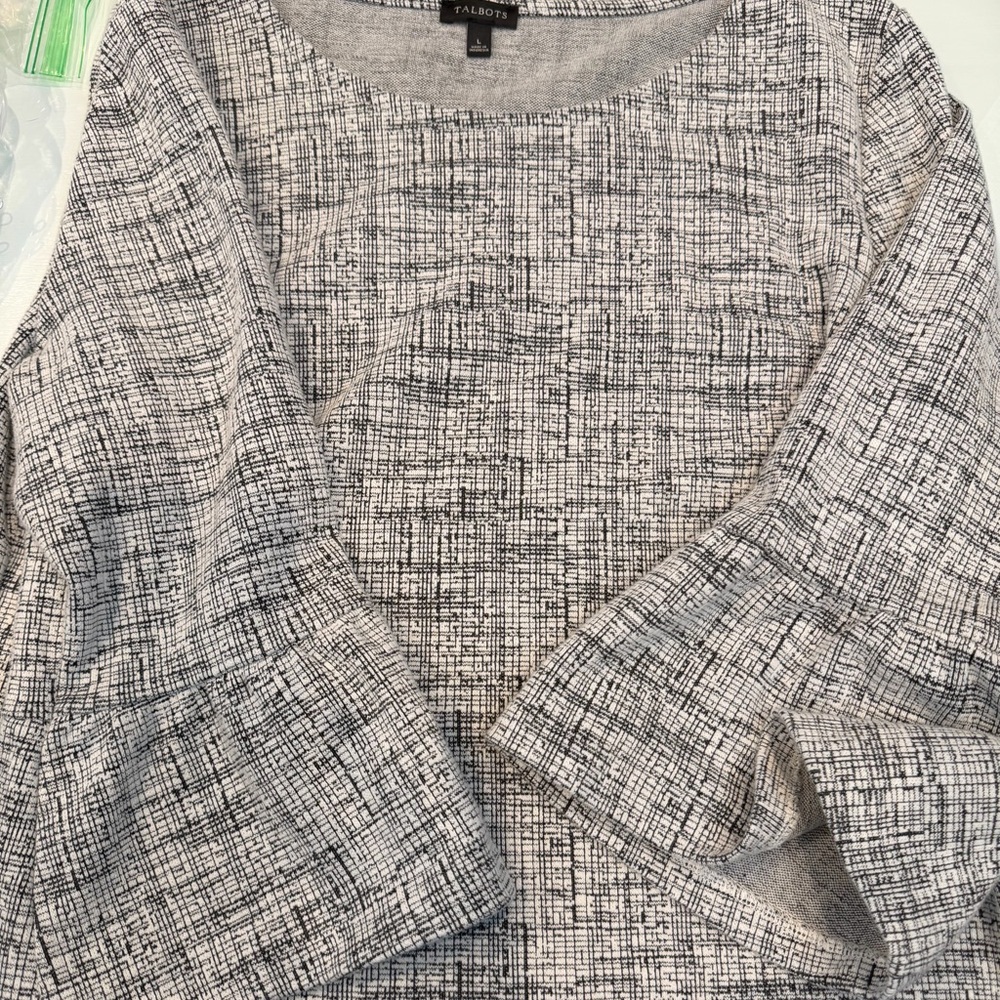 Talbots Monochrome Knit Top